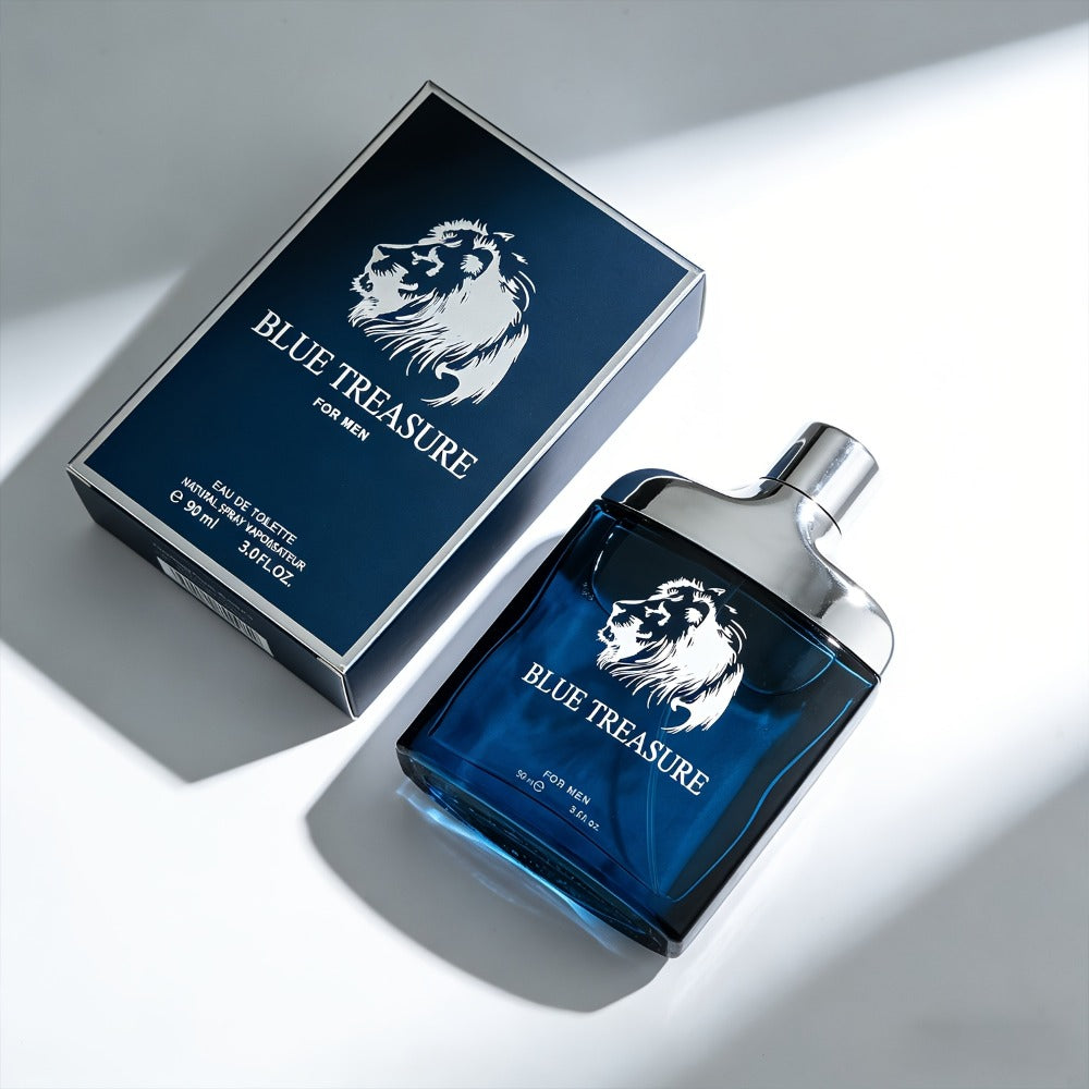 Eau de Parfum Men 90ml Cologne Spray Deep Blue Aquatic Scent Long Lasting Luxury Fragrance for Daily Wear Date Night Holiday Gift for Him 3.04 Fl Oz