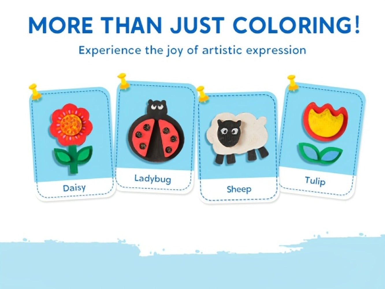 DIY Wooden Magnet Painting Kit for Kids – 12pcs Arts and Crafts Set with Paint Palette Brush Glitter Glue, Creative Activity Birthday Party Favor Gift Boys Girls Ages 3+