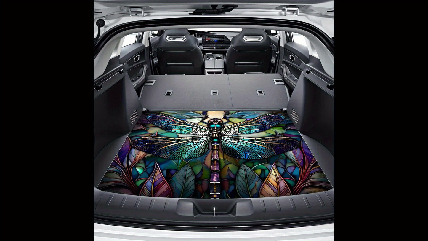 Car Cargo Mat Pink Peony Floral – Anti-Slip Washable Rear Trunk Pad, Wear-Resistant Pet Mat & Boot Liner for Car Interior, Universal Fit Vehicle Accessory