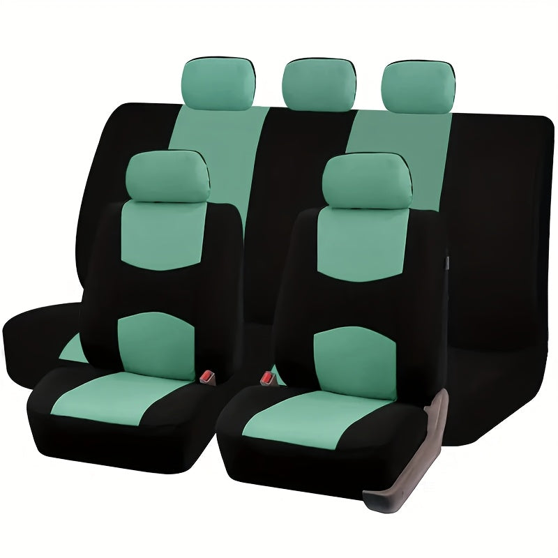 Full Coverage 5-Seat Universal Car Seat Covers, Breathable Fabric, Wear-Resistant, Seat Protection, Suitable for All Seasons. Universal Fabric Suitable for Most 5-seat Car Models on the Market