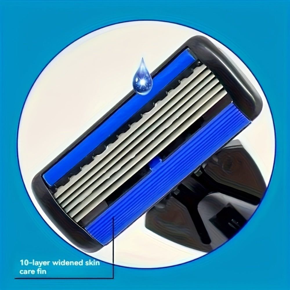Safety Razor Kit 2 Handles 72 Double Edge Replacement Blades - Classic Wet Shaving Razor Set with Non-Slip Ergonomic Grip for Close Clean Shave Men Face Neck Head Body Grooming