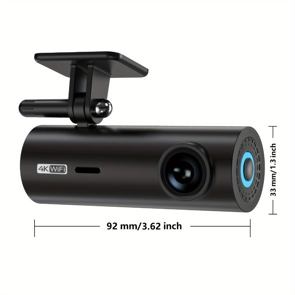 4K Dash Cam with WiFi & App Control - LF10 Ultra HD 2160P Front Dash Camera, Sony Sensor, Night Vision, WDR, Supports 256GB, Compact Windshield Car DVR