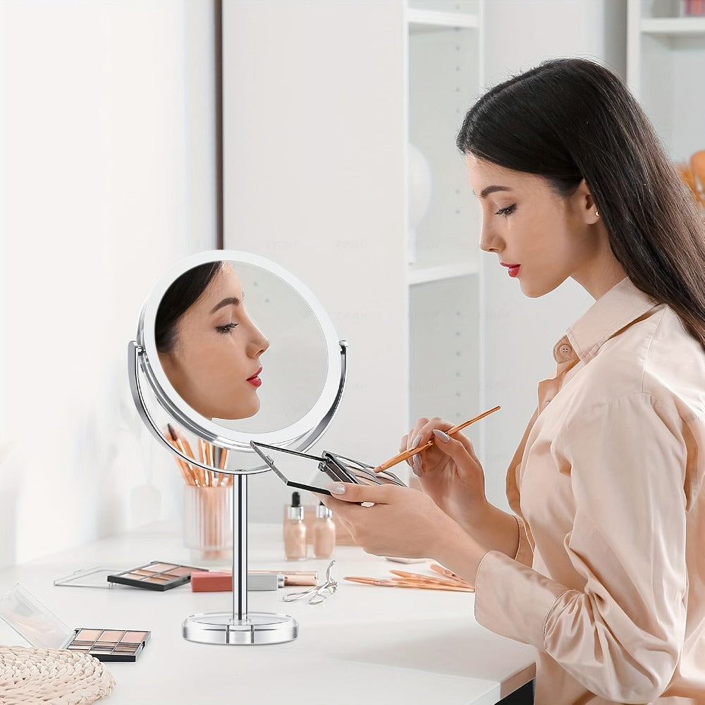 30X Magnifying Makeup Mirror Dual Sided 1X/30X - 360° Rotation Detachable Vanity Mirror, Chrome Stainless Steel Frame, Tabletop Portable Mirror for Travel & Home, Precision Beauty Mirror, Gift for Women