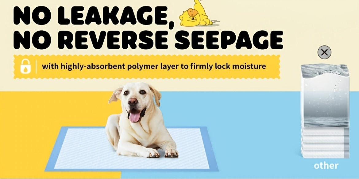 6-Layer Puppy Pads 100 Count - Super Absorbent Leak-Proof Odor Control Dog Pee Pads for Potty Training, Large & XL Size 34"x28" and 22"x22" for Dogs, Puppies & Cats