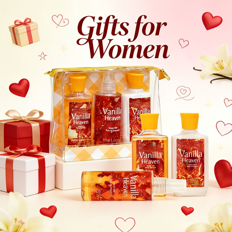 Vanilla Body Lotion Set with Glycerin — Nourishing Moisturizer for Women & Men, Lasting Vanilla Fragrance, 3 oz Travel Size & 10 oz Home Size, Couple Skincare Gift for Birthdays & Holidays