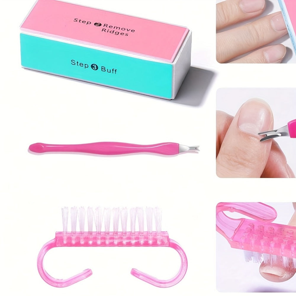 72-Piece Complete Nail Art Set with LED UV Lamp, Electric Nail Drill Pen, Gel Polish, Glue Drying Machine, Nail Polisher, Polish Brush Set, Finger Divider & Stainless Steel Manicure Tools – All-in-One Home Salon Kit for Women