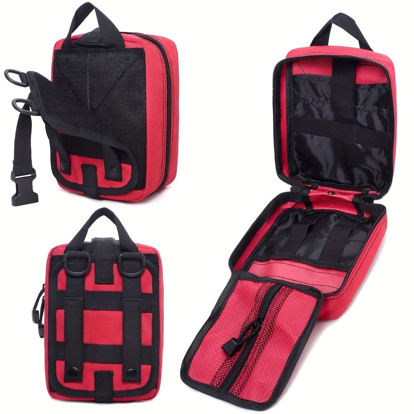 Tactical IFAK First Aid Kit Bag with Tourniquet Scissors Whistle, Portable Emergency Survival Kit for Outdoor Hiking Camping Hunting Car Boat, Multiple Sizes B373 B143 152