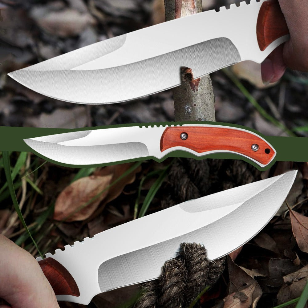 Tactical Axe Set Outdoor Multifunctional Knife Tool Card 3-4 Piece Kit for Hiking Camping BBQ Survival Wolf Head Axe Option
