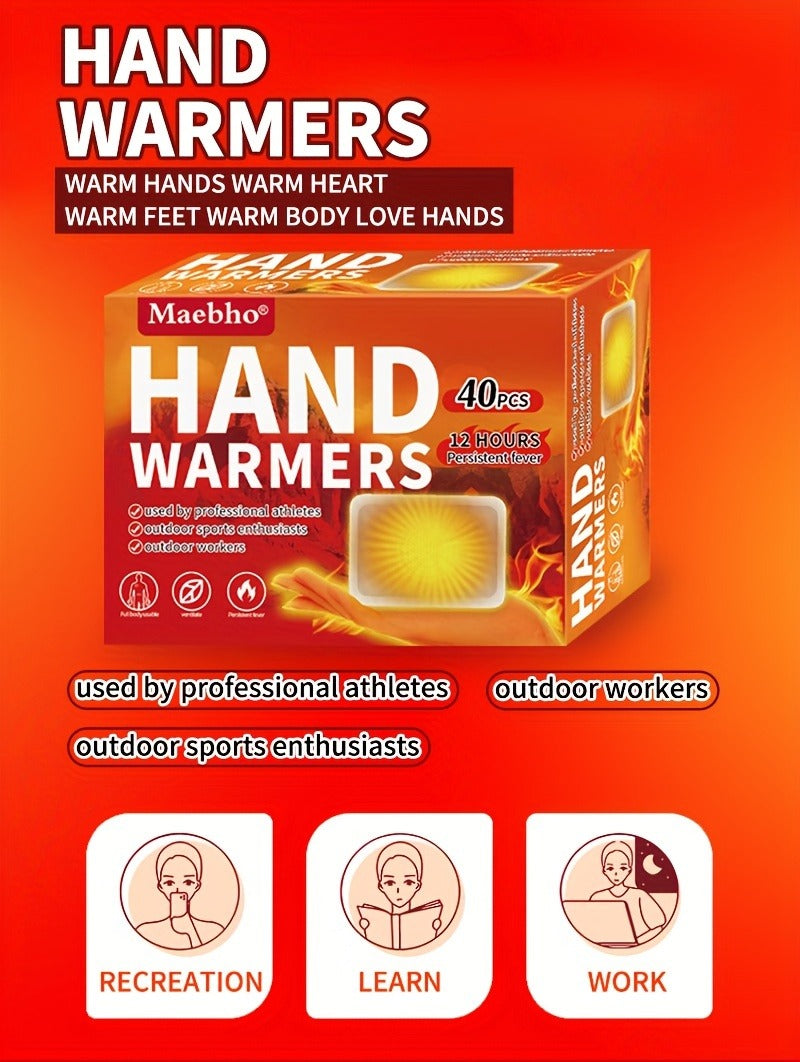 Heat Patches Self-Heating Body Warmers – No Battery Needed, Iron-Based Air-Activated Warming Pads for Back, Neck & Body, Long-Lasting Heat for Winter Sports, Outdoor Activities & Cold Weather Relief