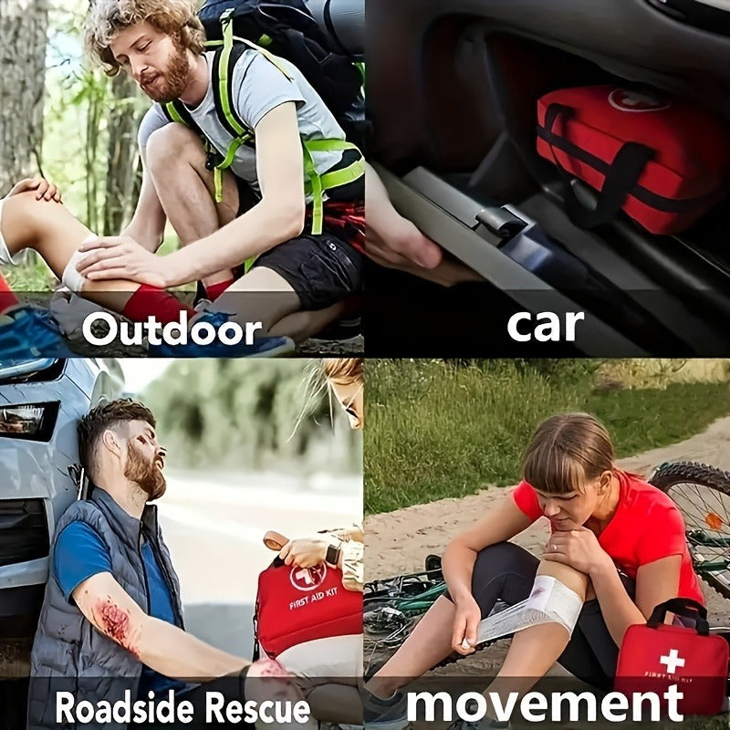 184-Piece First Aid Kit – Portable Multi-Purpose Emergency Medical Kit for Outdoor Adventures, Hunting, Hiking, Camping, Home & Car