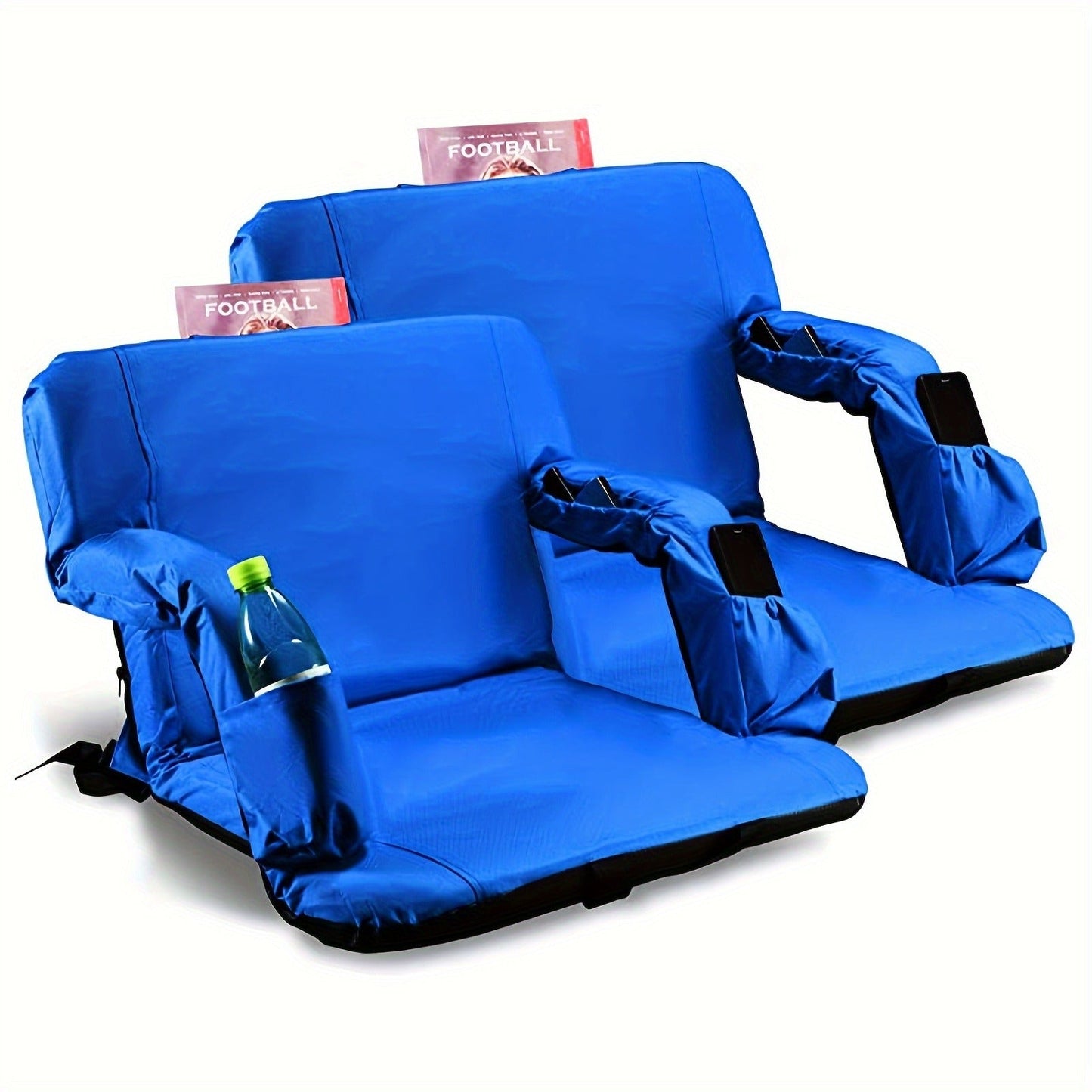 Padded Stadium Seats for Bleachers with Back Support 2-Pack