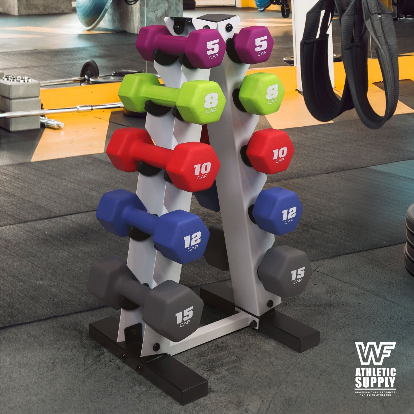 Neoprene Dumbbells Pair with Non-Slip Hex Shape – Color-Coded Hand Weights for Women & Men, Strength Training, Home Gym & Aerobics – 2LB to 15LB Available in Yellow, Green, Red, Blue & Gray