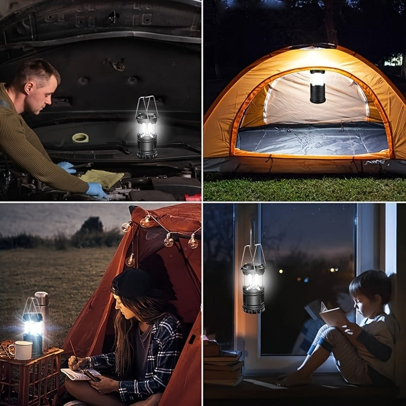 Collapsible Camping Lantern Rechargeable Bulk Set – Foldable USB LED Pendant Light for Camping, Power Outages & Emergency Survival, 4/8pcs Value Pack