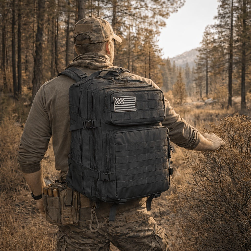 Tactical Backpack 45L – Military Rucksack for Men Women Hiking Camping Emergency 3-Day Bug Out Bag