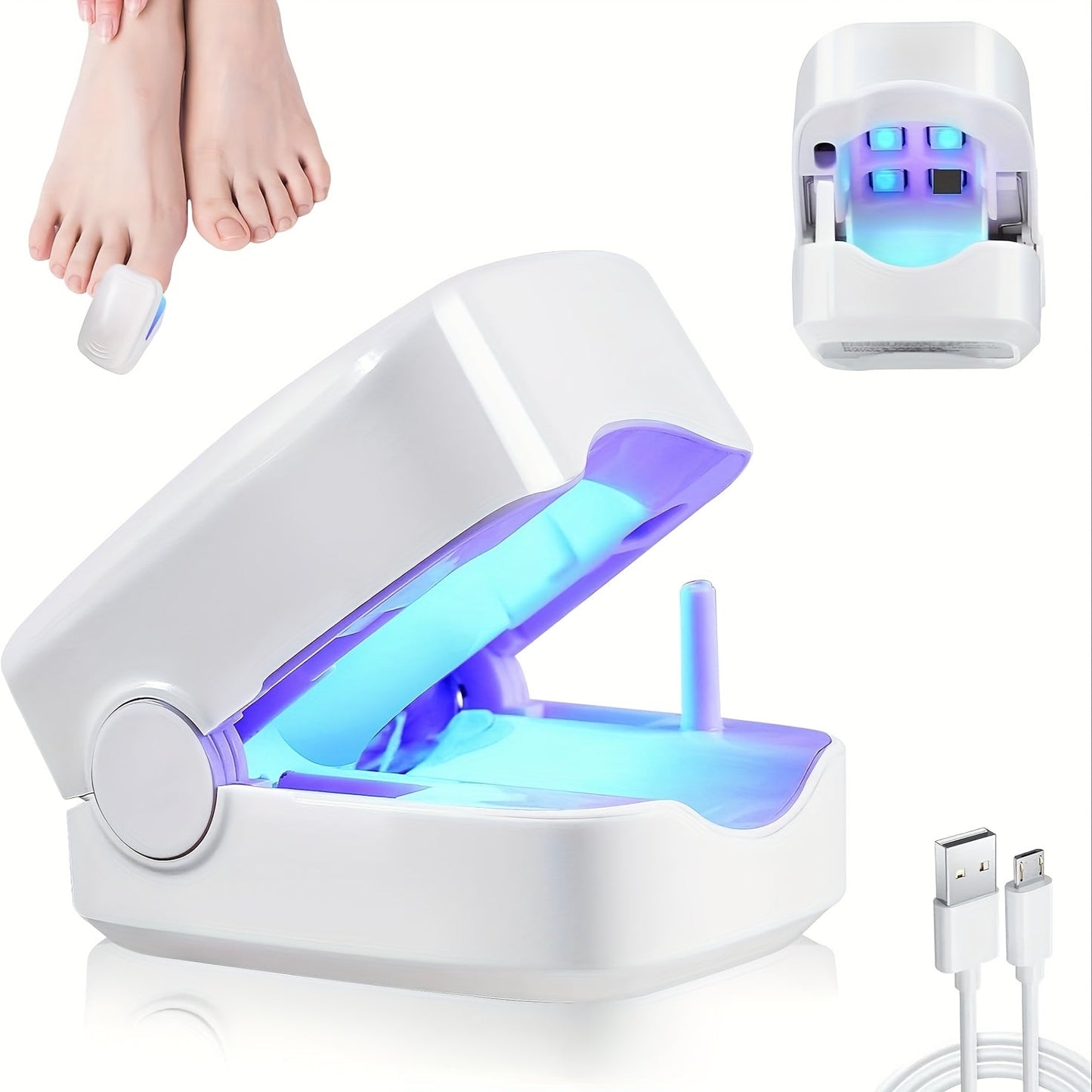 Nail Fungus Laser Treatment Device – FDA Cleared Anti-Fungal Laser for Toenail & Fingernail Fungal Infections, 7-Minute Home Treatment