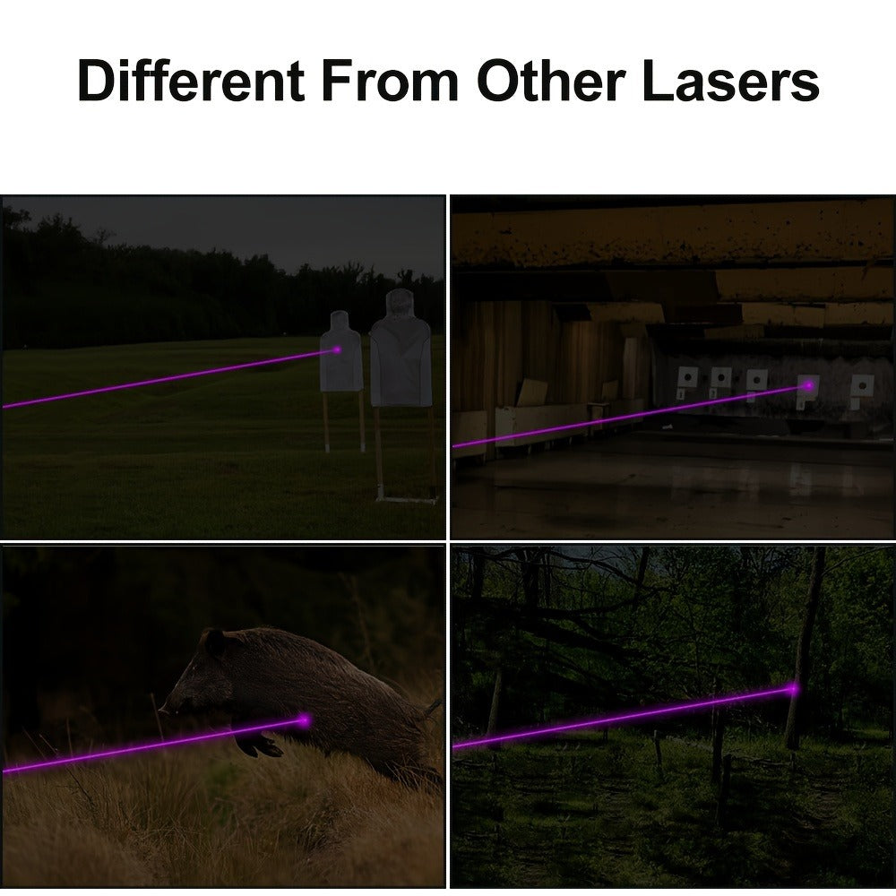 Laser Sight for Picatinny Rail Pistols – Green Red Blue Laser, CNC Aluminum, Low Profile, USB Rechargeable, 5-Hour Runtime, Fits Compact & Full-Size Handguns