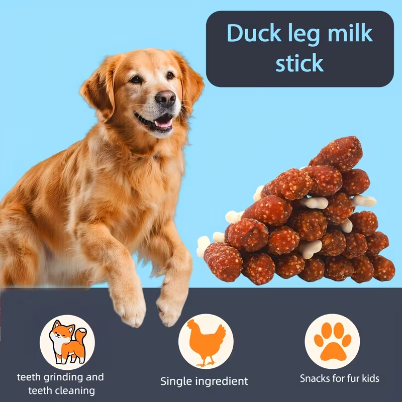 Mixed Flavor Dog Chews – Chicken Jerky & Duck Jerky Variety Pack, High Protein Low Fat Long-Lasting Training Reward Snacks for Small Medium Large Dogs, Easy to Digest Pet Treats