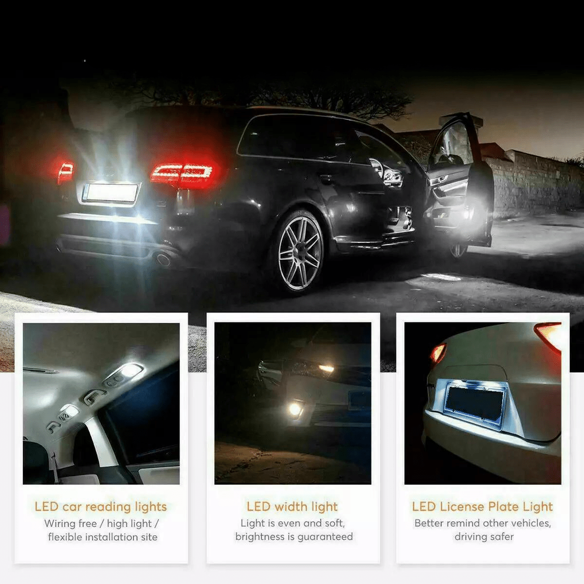 Upgrade Your Car Lighting! 40pcs LED Set with Width Indicators, Reading And Roof Lights