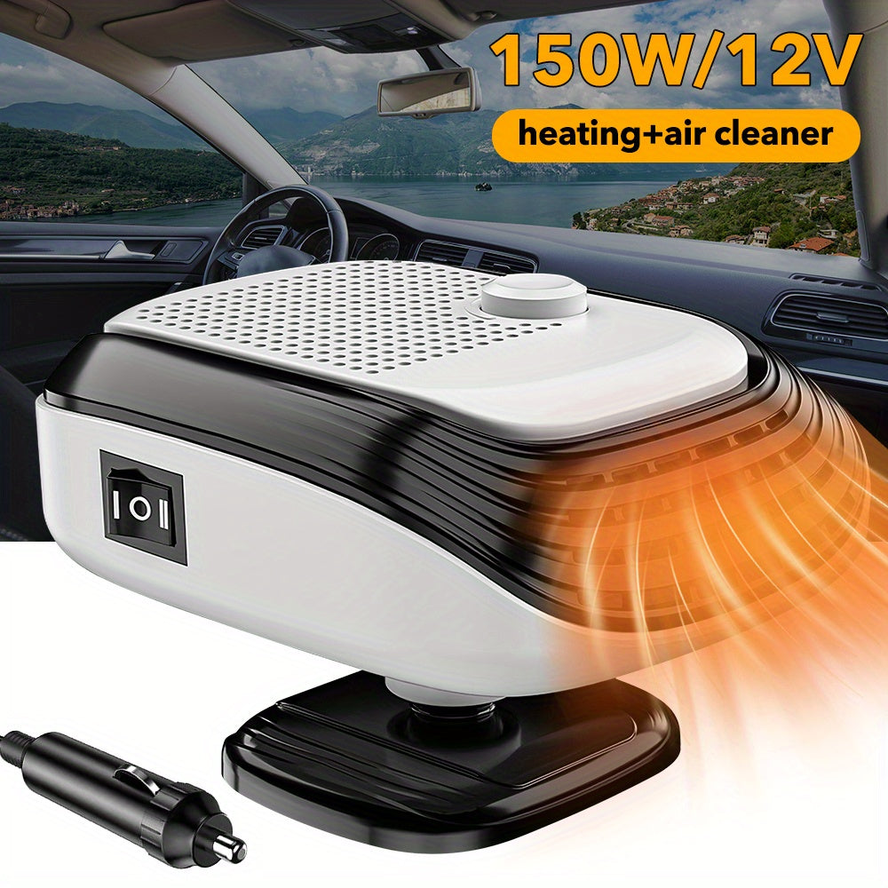 150W Portable Car Heater & Defogger - Fast-Heating with Adjustable Air Flow for SUVs, RVs & Travel Campers