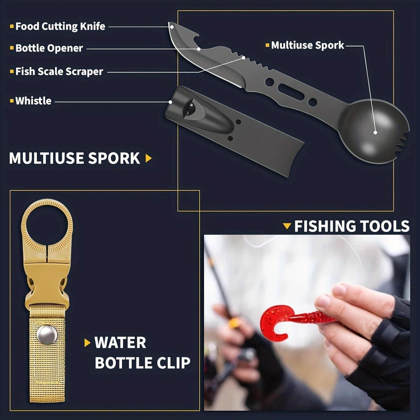 Survival Gear Kit Emergency Tool Set – Outdoor Multifunctional Camping Axe, Survival Shovel & Flint Fire Starter, 12pcs Basic or 158pcs Full Kit for Hiking, Hunting, Earthquake & Outdoor Adventures