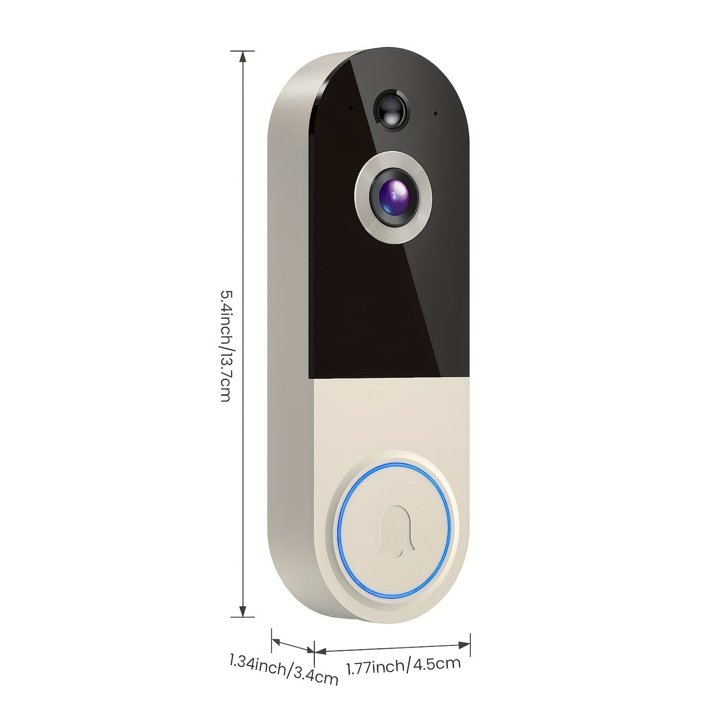 1440P Wireless Video Doorbell Camera WiFi Smart Doorbell with Night Vision Two-Way Audio Motion Detection Rechargeable Battery Local Storage AI Snapshot for Home Security