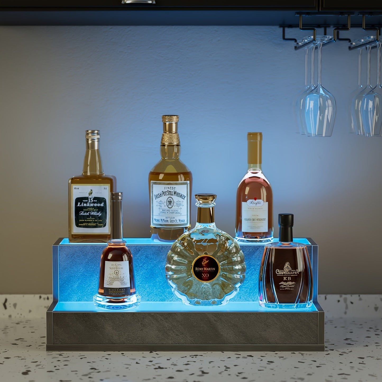 Bar Shelf shown in the Gray option