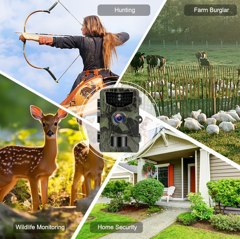 Trail Camera 48MP 4K Night Vision 0.2s Trigger 120 Degree Solar