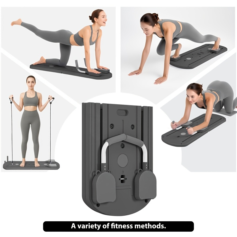 ABS Pilates Slide Board 8-in-1 Foldable – Abdominal & Core Strength Training Home Gym Equipment, Portable Multi-Function Fitness Board for Full Body Workout
