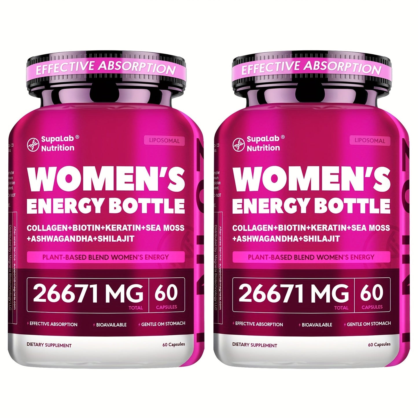 Sea Moss & Ashwagandha Women's Energy Supplement 20-in-1 with Shilajit - Hormonal Balance, Focus, Sleep & Daily Vitality Capsules for Women - Energize by Day, Restore by Night Formula