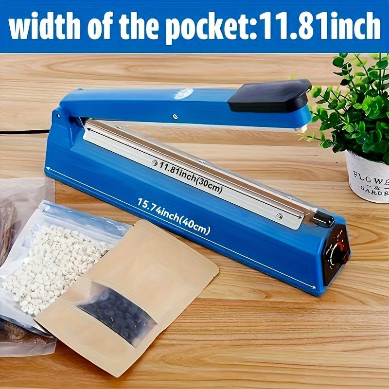 Impulse Heat Sealer 8" & 12" | Adjustable Temperature Poly Bag Sealing Machine for Plastic, Mylar, PE & PP Bags – Portable Manual Heat Sealer for Home, Restaurant, Retail & Food Storage