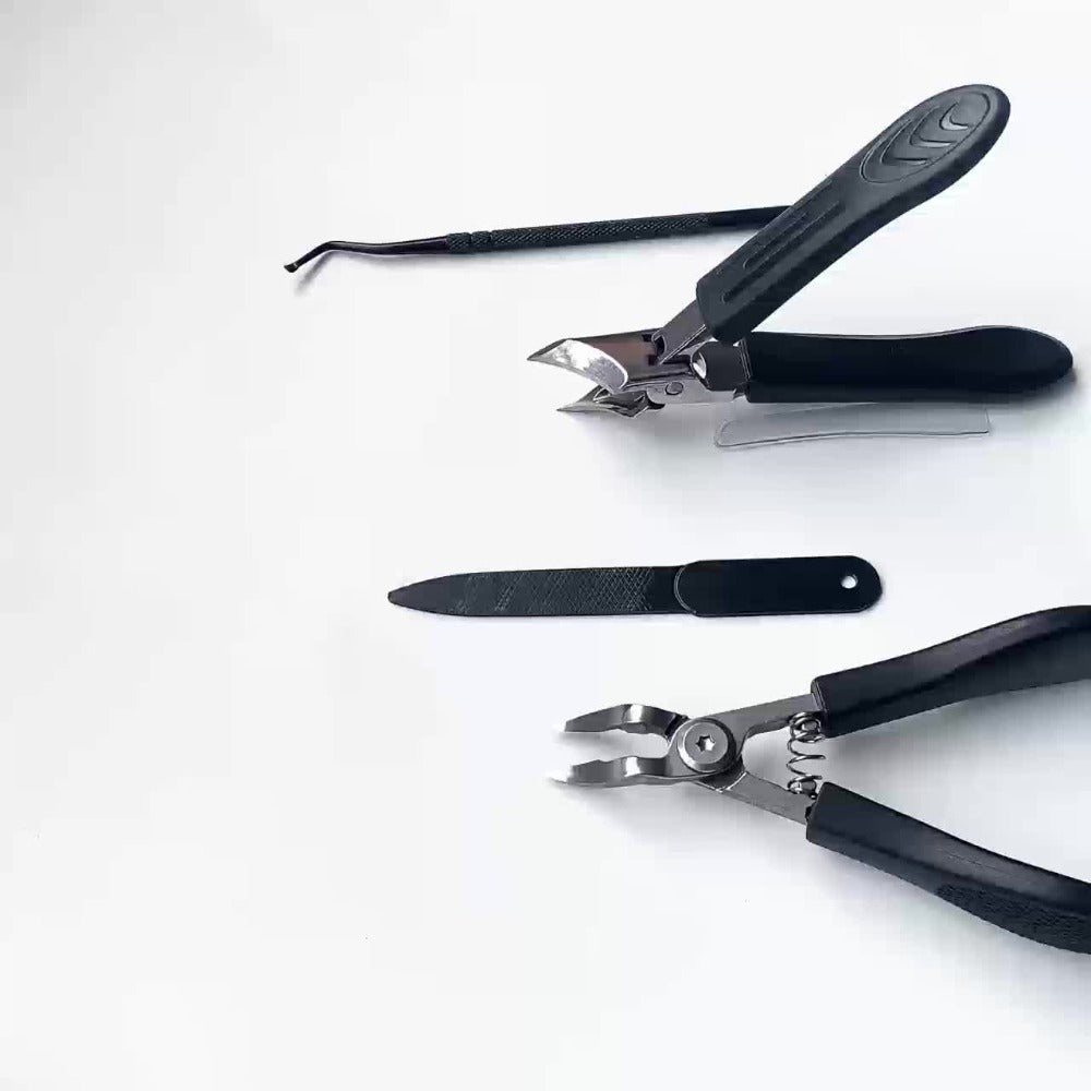 Manicure Pedicure Set 9 Piece Stainless Steel Nail Care Kit Professional Nail Clippers Nail File Cuticle Scissors for Ingrown Thick Toenails Men Women Seniors