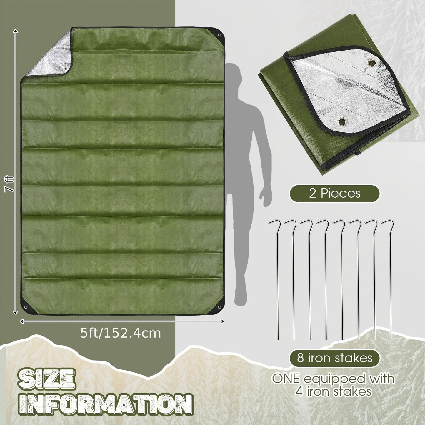Heavy Duty Emergency Survival Blanket – Thermal Tarp 2-Pack
