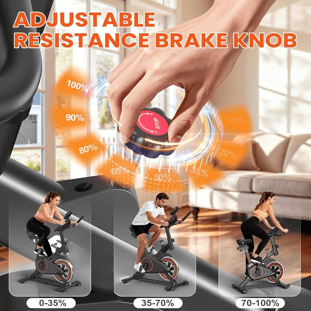 Indoor Spinning Exercise Bike – Ultra-Quiet Home Cycle