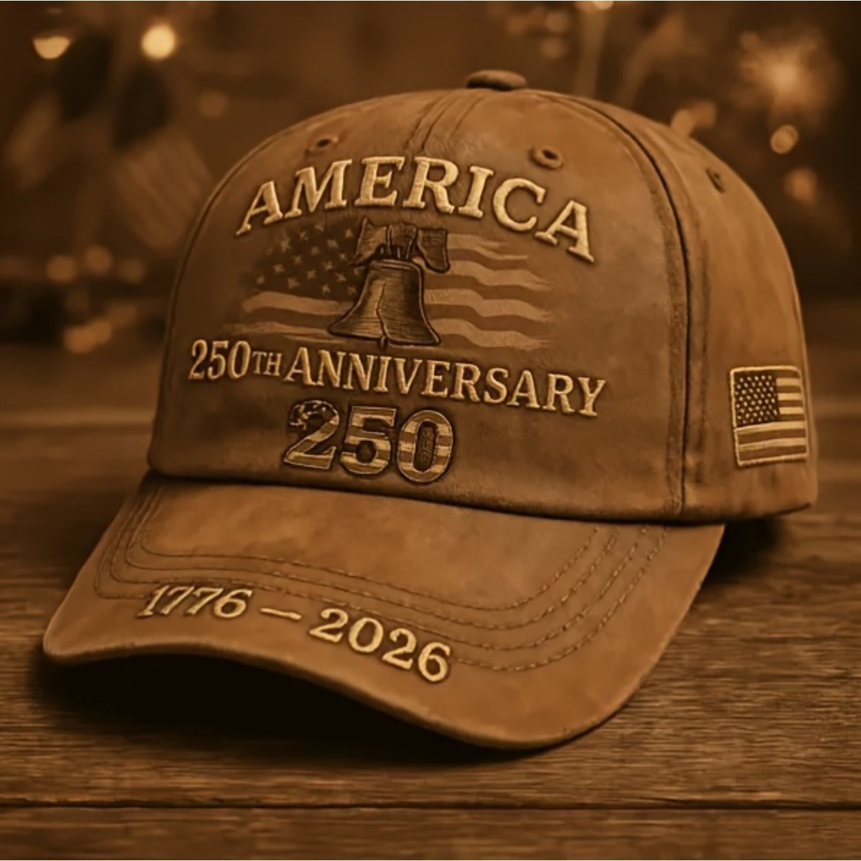 250th Anniversary Patriotic Baseball Cap USA Embroidered – Adjustable Vintage American Flag Hat for Men Women, Unisex Independence Day Gift, History Enthusiast Festive Cap, Single or 3-Piece Set