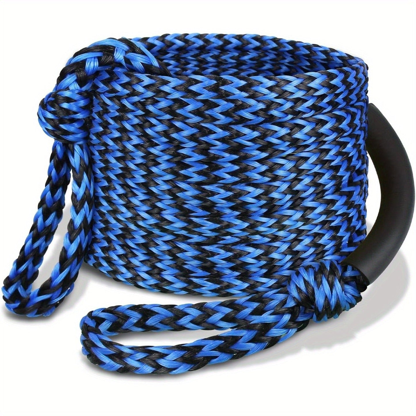 Floating Tow Rope 60ft for Towable Tubes, 2000 lbs, Green Blue