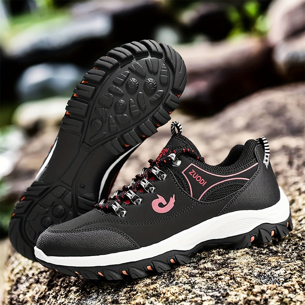 Men's Breathable Lace-Up Sneakers - PU Upper and EVA Insole