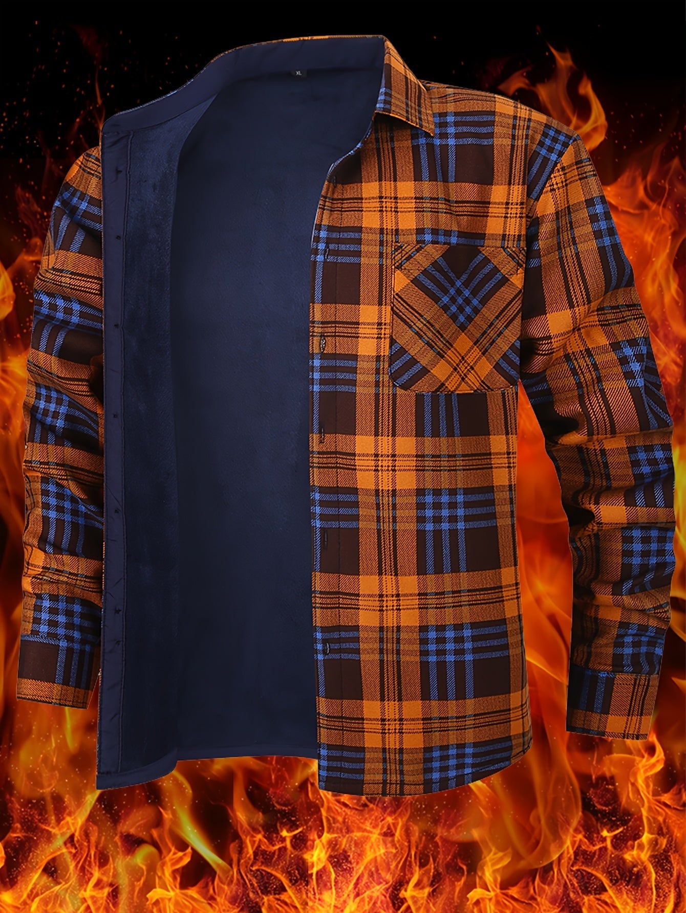 Men's Versatile Plaid Single-Breasted Jacket