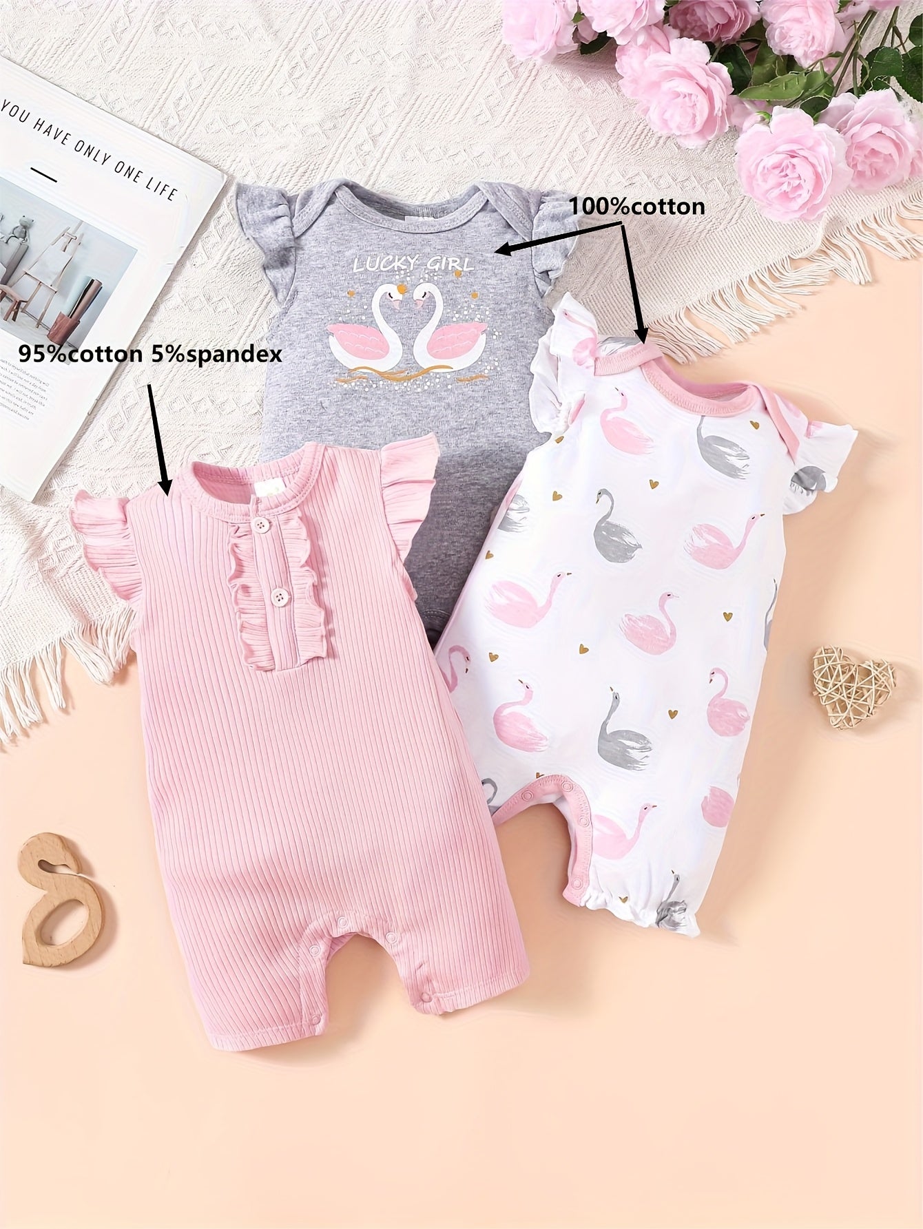 Baby Girl Cartoon Jumpsuit - Summer