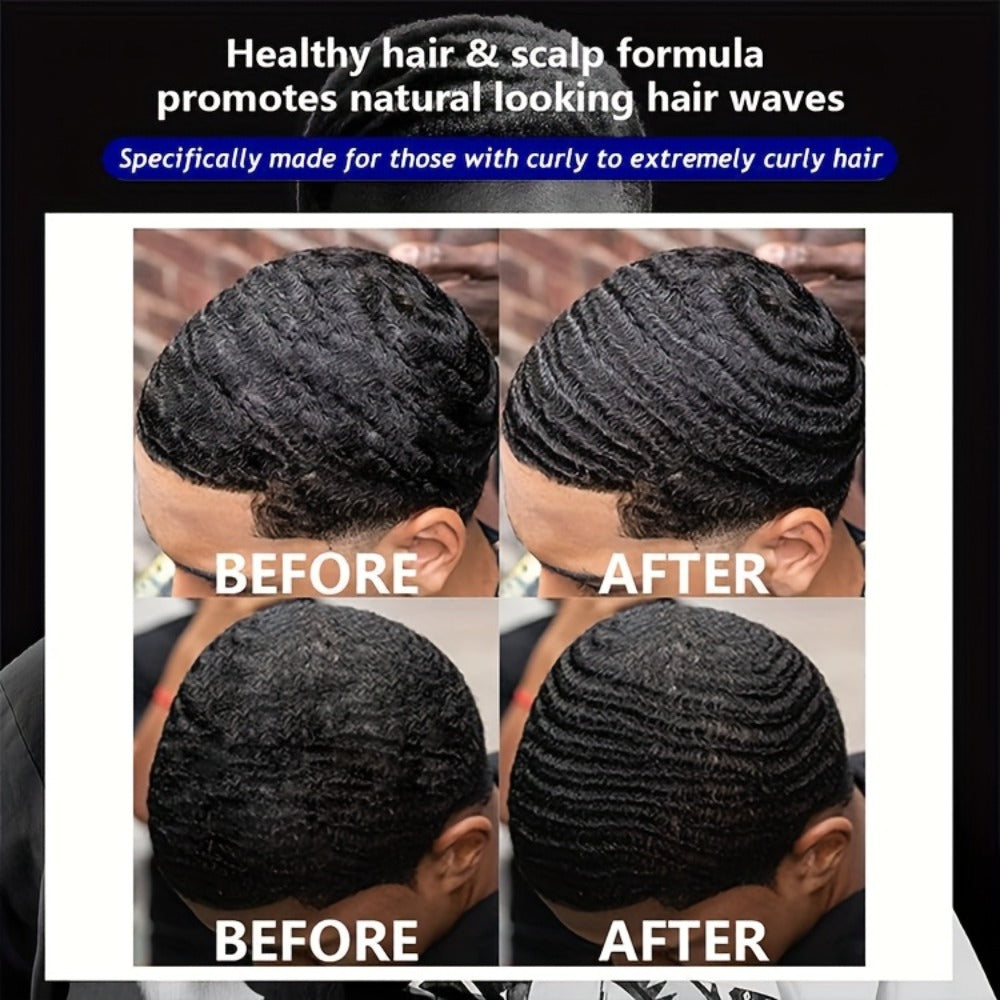 Wave Pomade Strong Hold & Edge Control 3.18oz 2-Pack - Luxfume Non-Greasy Hair Styling Cream with Natural Botanical Extracts, 360 Waves, Easy Wash Out, All Hair Types