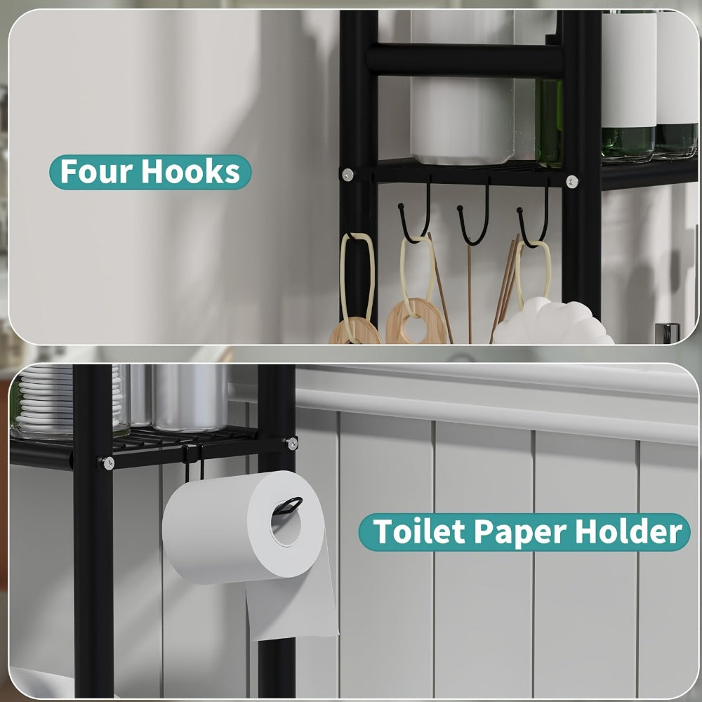 3-Tier Freestanding Over-the-Toilet Storage Organizer for Entryway and Living Room detail image - detail view 9
