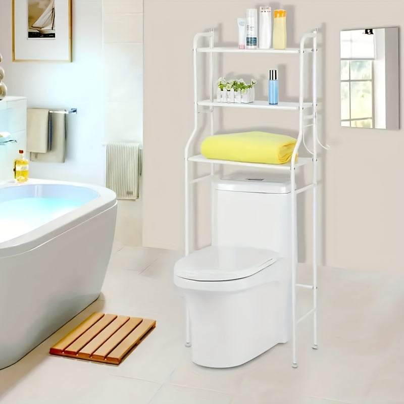 Bathroom Storage Rack shown in the 【white】 option