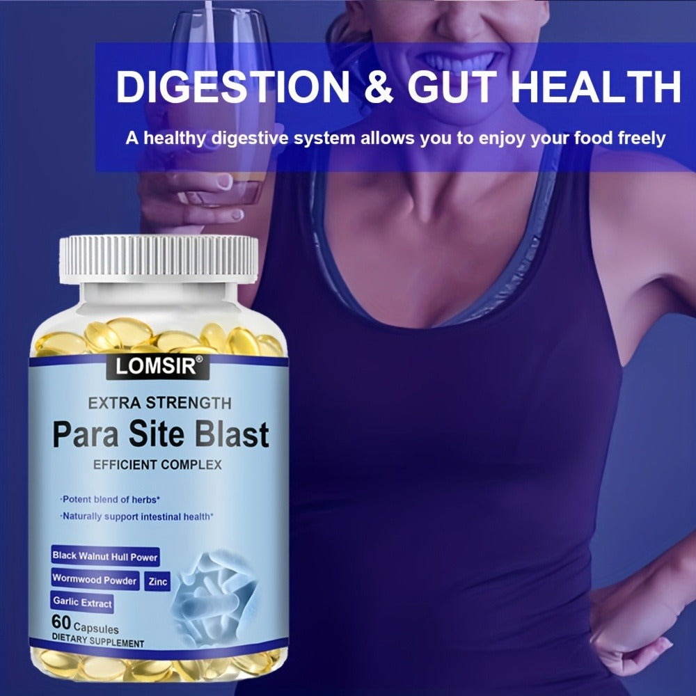 Colon Cleanse Supplement with Black Walnut Hull & Wormwood Powder for Gut Detox Parasite Cleanse Intestinal Health & Digestive Support — Natural Herbal Formula 60 Softgels 30-Day Supply Women & Men