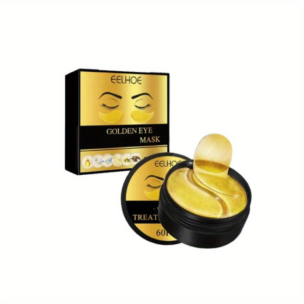 Under Eye Patches 120pcs (2 Boxes) with Hyaluronic Acid, Collagen & Glycerin - Gold Eye Mask for Dark Circles, Puffiness & Fine Lines, Deep Moisturizing Eye Contour Treatment