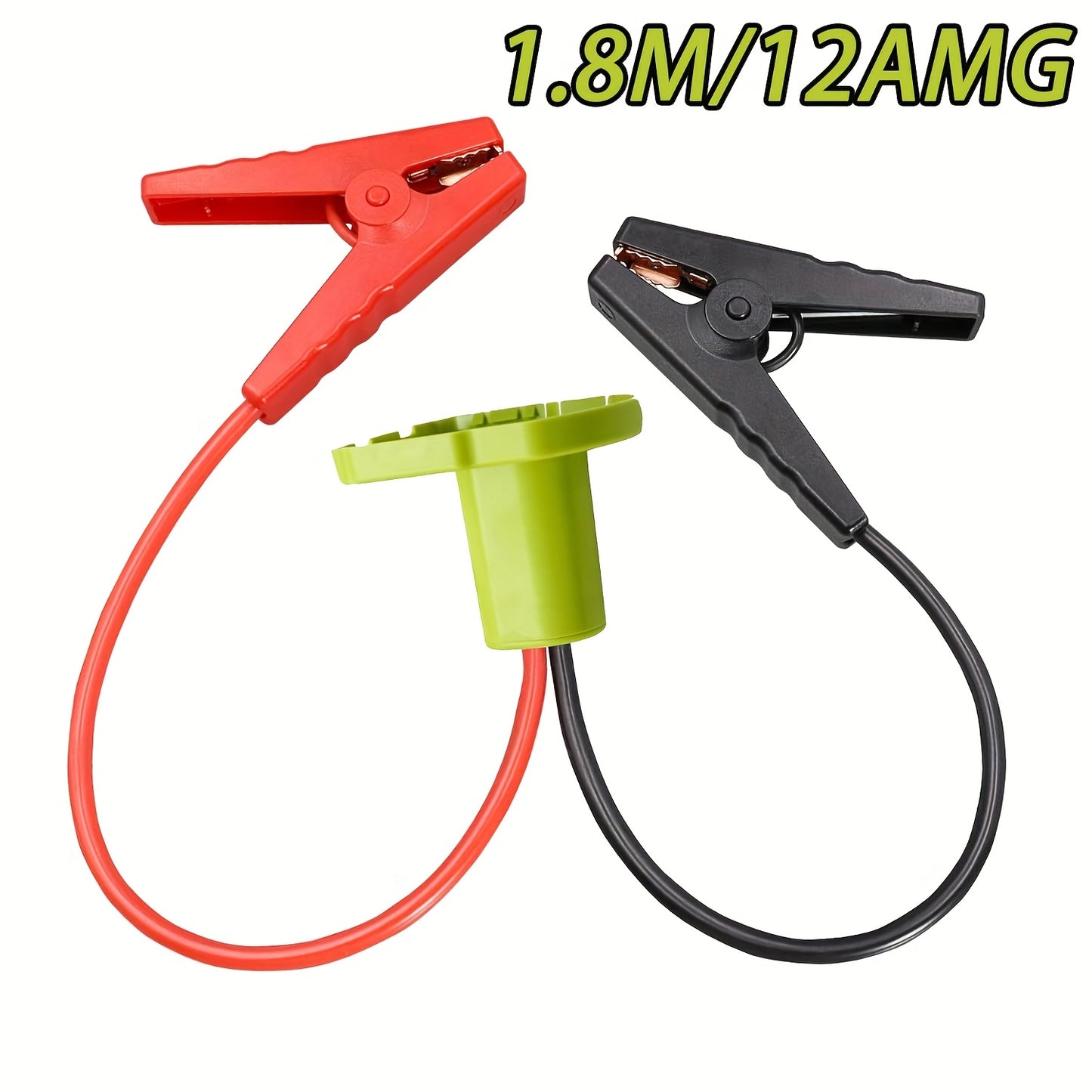 Jumper Cables with Battery Adapter – Compatible with Dewalt 18V & Ryobi 18V, 8AWG 5.9FT Portable Car Jump Starter Cables for Light Vehicles (Battery Not Included)