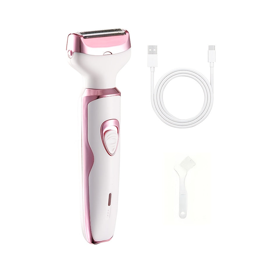 Facial Hair Remover for Women Electric USB Rechargeable Multifunctional Trimmer Set for Eyebrows Nose Face Legs Painless Portable Lady Grooming Kit Pink Purple Gift Set