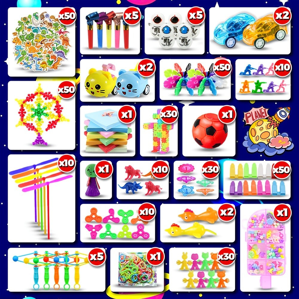 Bulk Party Favor Toys 600 Pieces – Mixed Color Novelty Fidget Toy Assortment for Easter Egg Fillers, Kids Birthday Goodie Bags, Classroom Prize Box Rewards & Holiday Gifts