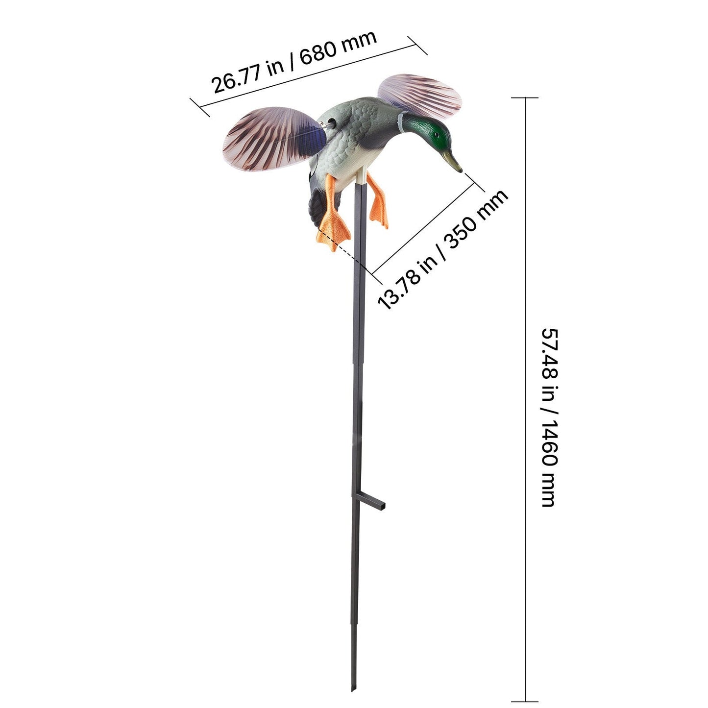 Remote Control Duck Decoy with Spinning Wings – 120M Infrared RC Realistic Teal Hunting Decoy | Bionic Motion Wing Flapping, Head Turning & Water Gliding | HDPE Weatherproof, 13-Hour Battery Life