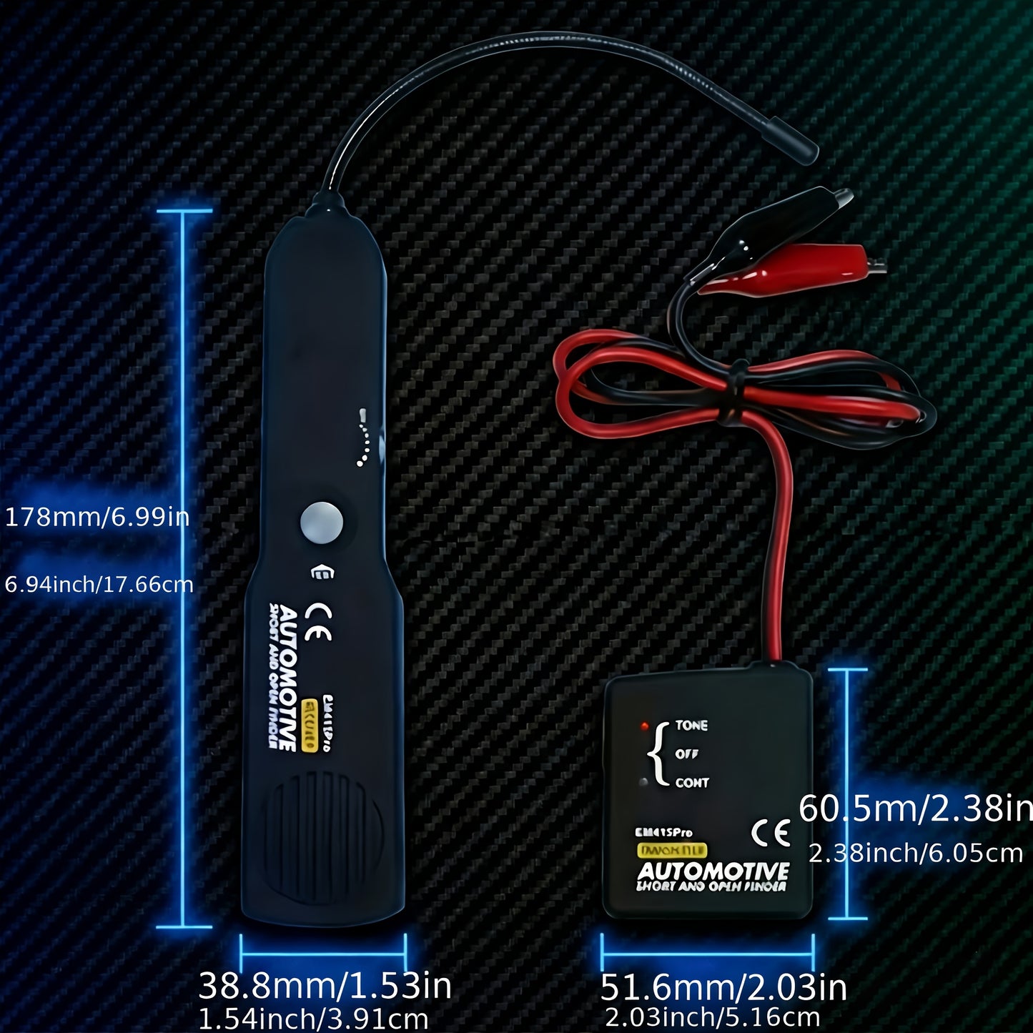 DC Automotive Circuit Tester Kit for Wire Tracing And Fault Detection, Model EM415PRO, Compatible with 6 to 42V Systems, Ideal for Various Vehicle Maintenance Scenarios, Making It a Valuable And Practical Gift (Includes Box And Bag)