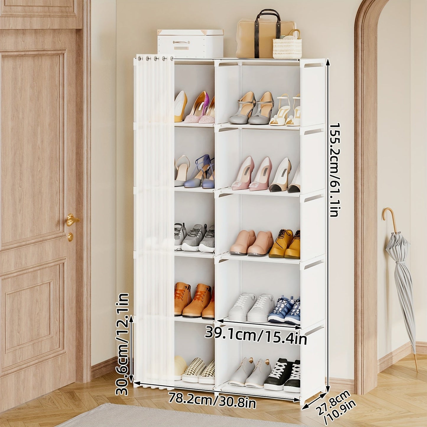 Bookshelf shown in the White Double Row option
