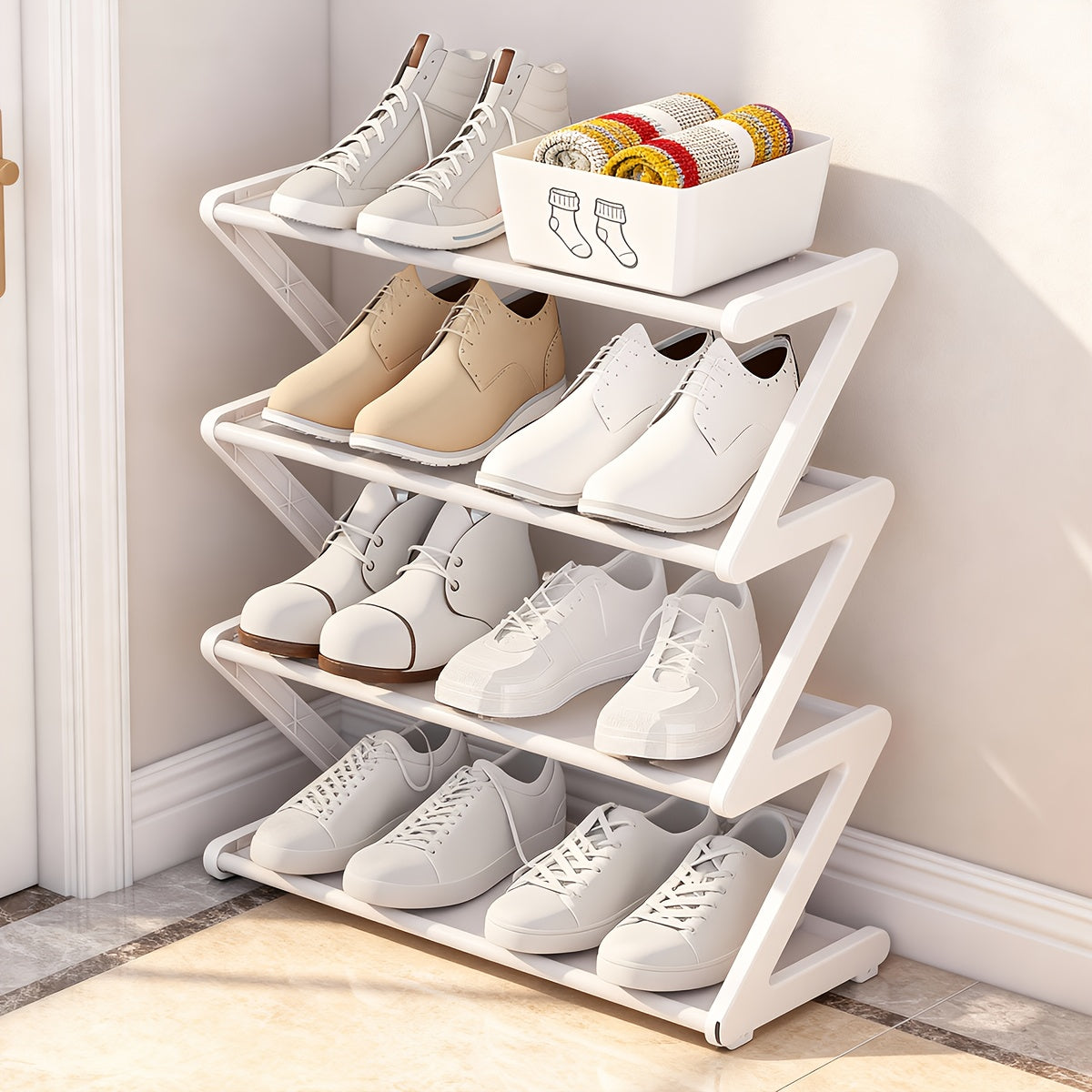 Shoe Rack shown in the White, big option